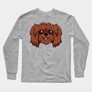 Brown mid haired shih tzu Long Sleeve T-Shirt